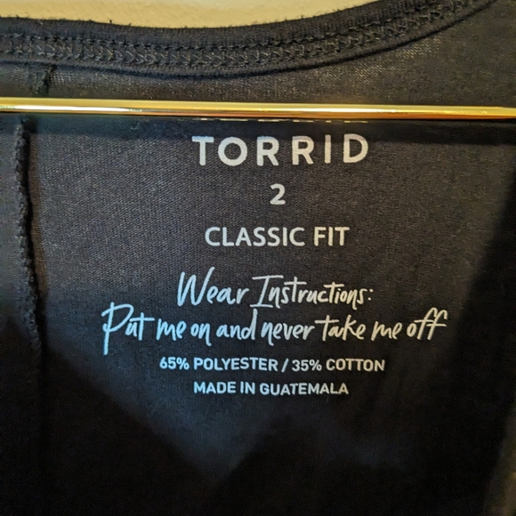Torrid Black Classic Fit Tank Top, size 2X - Picture 4 of 4